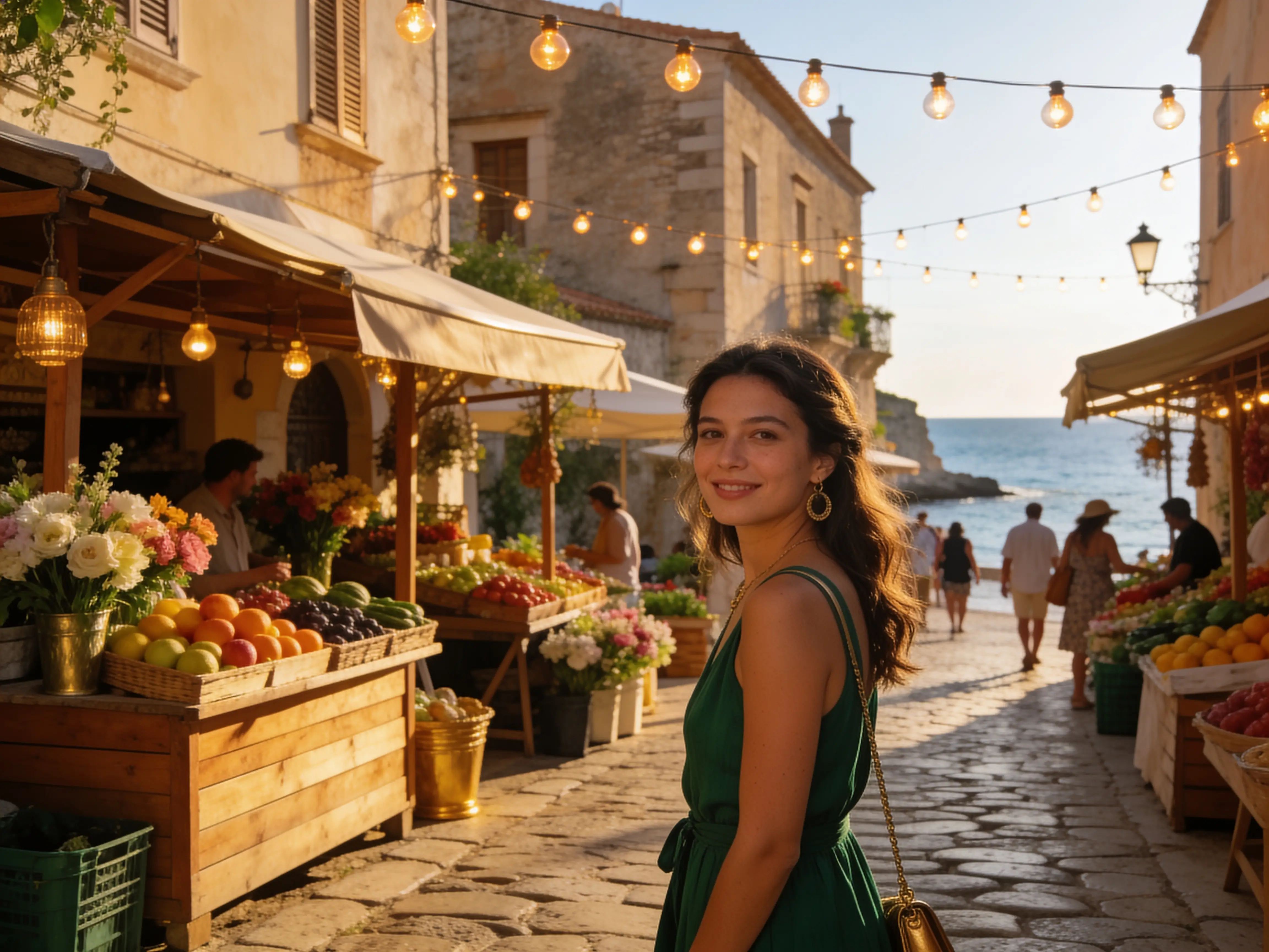 A charming local market street guests can explore